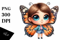 Baby Butterfly Big Eyes Standing Happy | Sublimation | Product Image 1