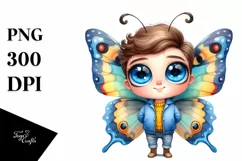 Baby Butterfly Big Eyes Standing Happy | Sublimation | Product Image 1