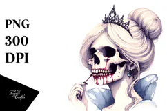 Simple Cinderella Skull,High-Res PNG Product Image 1