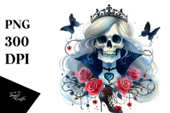 Simple Cinderella Skull,High-Res PNG Product Image 1