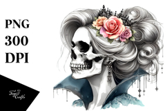 Retro Vampire Skull PNG Product Image 1