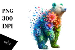 Abstract Vibrant Watercolor Bear, 20 oz Tumbler Product Image 1