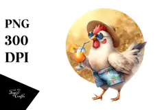 Chicken in Beachwear, Transparent PNG Product Image 1