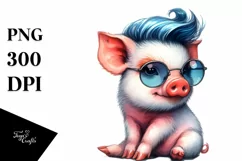 Proud Funny Baby Pig PNG Product Image 1