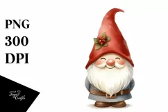 Vintage Smiling Gnome Clipart, Transparent PNG Product Image 3