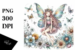 Whimsical Fairy | Watercolor Clipart Product Image 3