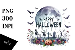 Simplistic Zombie Cartoon,High-Res PNG Product Image 1
