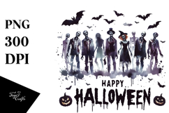 Simplistic Zombie Cartoon,High-Res PNG Product Image 1