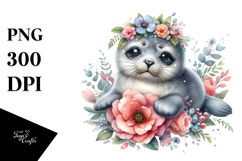 Sleeping Baby Seal PNG Product Image 1