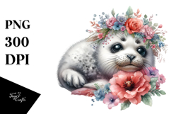 Sleeping Baby Seal PNG Product Image 1