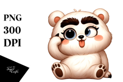 Ridiculously Cute Cartoon Bear, High-Res PNG Product Image 1