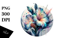 Abstract Gladiolus Round | Clipart Product Image 3