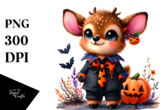 Dressed Halloween Elk Clipart Product Image 1