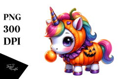 Vibrant Halloween Unicorn | Clipart Product Image 1