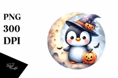 dressed for Halloween Baby Penguin PNG Product Image 1