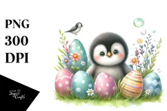 Whimsical Baby Penguin PNG Product Image 1
