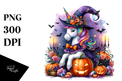 Simple Halloween Unicorn Clipart Product Image 1