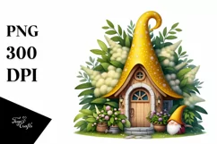 Cute Gnome Elderberry House | Sublimation | Clipart Product Image 3