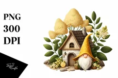 Cute Gnome Elderberry House | Sublimation | Clipart Product Image 3