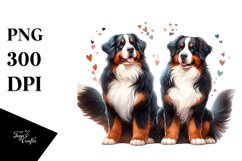 Bernese Mountain Dog Double Tail Heart PNG Product Image 1