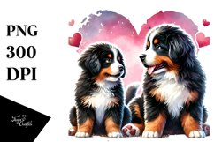 Bernese Mountain Dog Double Tail Heart PNG Product Image 1