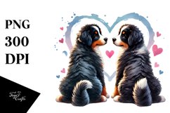 Bernese Mountain Dog Double Tail Heart PNG Product Image 1
