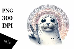 Detailed Seal Victory Summer Sticker Flower Clipart Product Image 1
