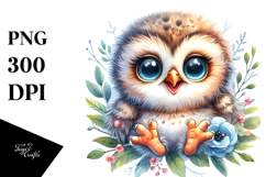 Cute Baby Owl PNG Product Image 1