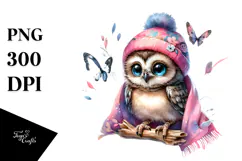 Cute Baby Owl, High-Details PNG Product Image 1