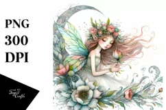 Whimsical Fairy | Watercolor Clipart Product Image 1