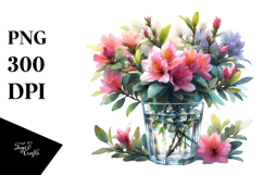 Azalea White Background | Sublimation, Clipart Product Image 1