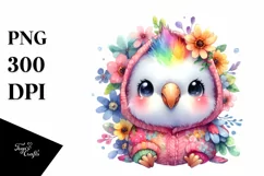 Smiling Baby Parrot | Sublimation | Clipart Product Image 1