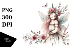 Cute Boho Fairy, Transparent PNG Product Image 1