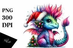 Vibrant Dragon with Punk Haircut PNG Product Image 1
