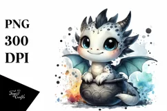 Cute Baby Dragon In Vase | Clipart Product Image 1