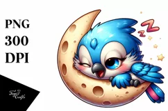Crazy Baby Blue Jay Cartoon Clipart Product Image 3