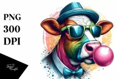 Vibrant Cow Portrait | Chewing Gum | Vibrant Product Image 3