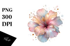 Colorful Shiny Hibiscus | Watercolor | Splash Product Image 1