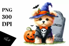 Adorable Baby Dog Halloween Clipart Product Image 3