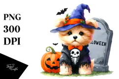 Adorable Baby Dog Halloween Clipart Product Image 1