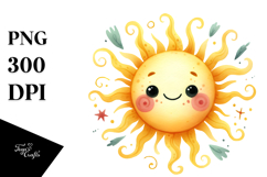 Whimsical Smiling Sun, Transparent PNG Product Image 1