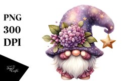 Cute Gnome with Calla Lily Floral Ornament PNG Product Image 1