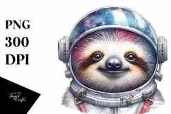 Colorful Baby Sloth Astronaut Clipart Product Image 3