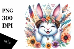 Vibrant Bunny Victory Summer Sticker Flower Clipart Product Image 3