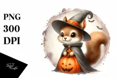 Cute Baby Squirrel Halloween PNG Product Image 3