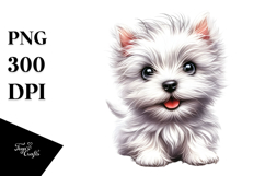 Digital Painting Baby West Highland White Terrier Product Image 1