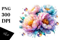Glossy Peonies Made of , Transparent PNG Product Image 1