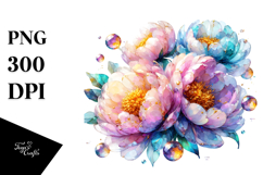 Shiny Peonies,High-Res PNG Product Image 1