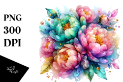 Shiny Peonies,High-Res PNG Product Image 1