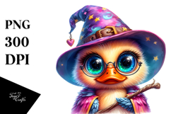 Quirky Baby Duck with Wizard Hat, Transparent PNG Product Image 1